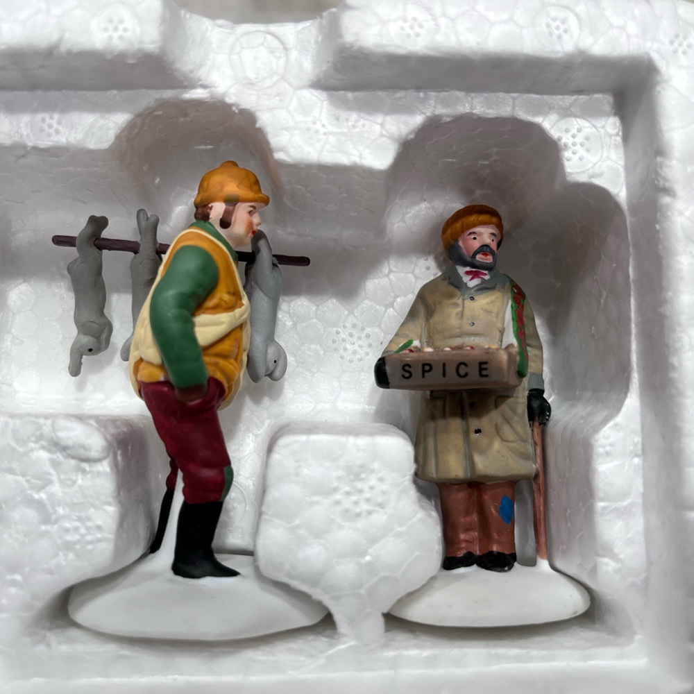 Department 56 “Village Street Peddlers” - Hand Painted Figurines - set of 2